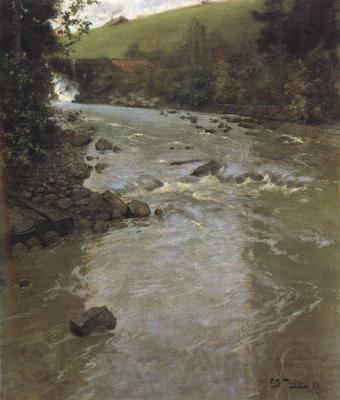 Frits Thaulow The Lysaker River in Summer (nn02) Norge oil painting art